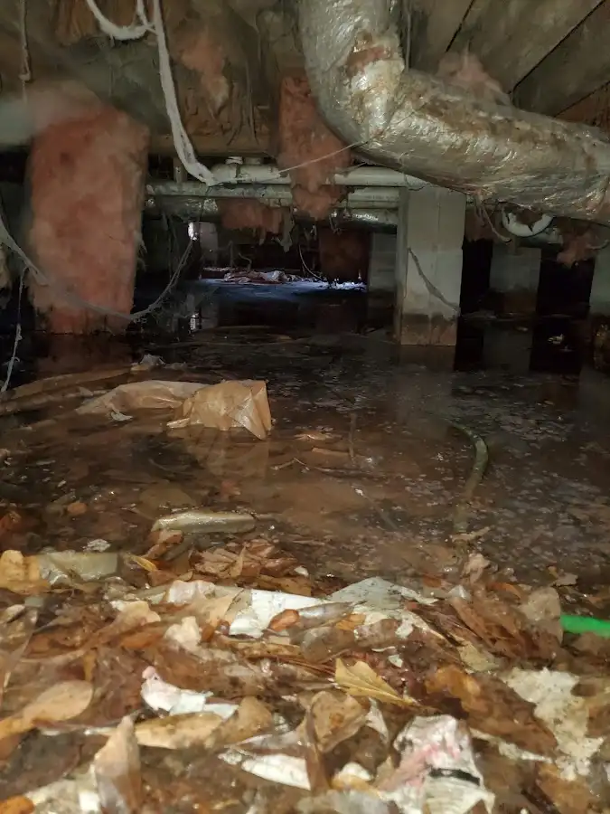 Crawl space flood assessment for Commercial Water Damage Restoration in South Middleton